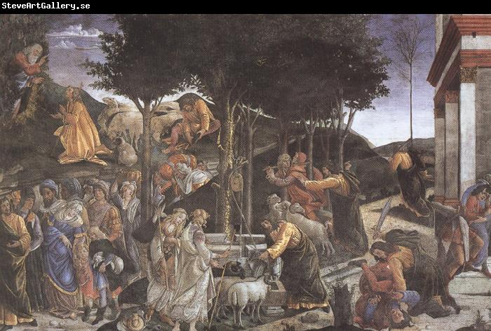 Sandro Botticelli Trials of Moses (mk36)